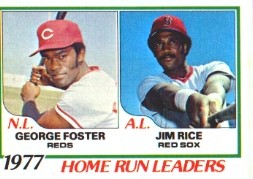 1978 Topps Baseball Cards      202     George Foster/Jim Rice LL DP